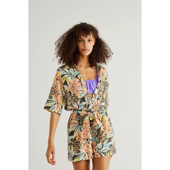 Jen\'s Pirate Booty Aloha Mana Romper Size Small